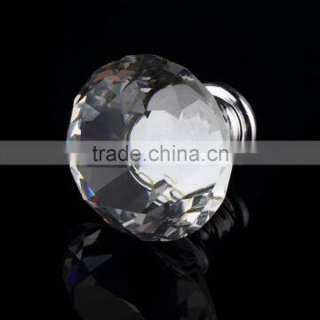 2016 Hot Sale 1pcs 30mm Diamond Crystal Glass Alloy Door Drawer Handle Cabinet Wardrobe Pull Glass Handle Knobs Free Shipping photo-3