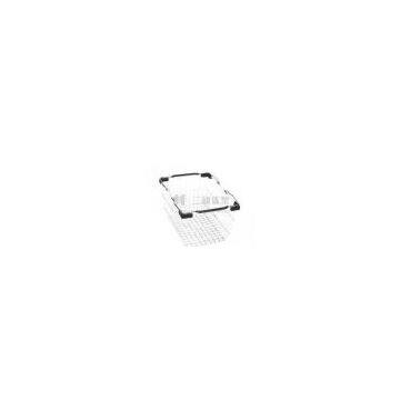 ECO-friendly Plastic And Steel Wire Supermarket Shopping Carts Basket