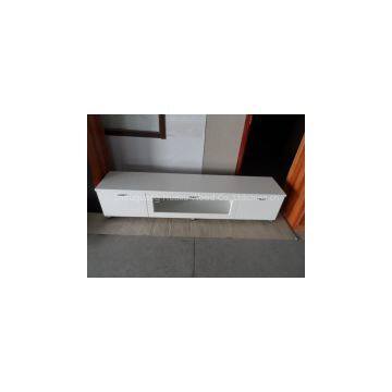supplier white glass rolling door TV cabinet