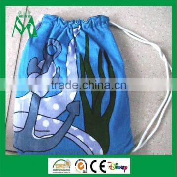 Cotton beach bag towel for beach/swimming