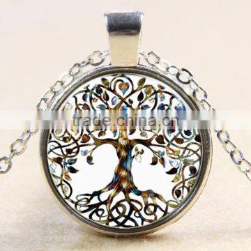 XP-TGN-LT-111 Wholesale Mandala Glass Cabochon Gemstone Diy Image Time Necklace In Glass photo-1