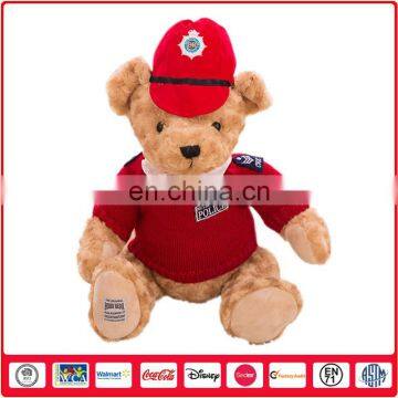 New Design Custom Wholesale Police Teddy Bear Promotion