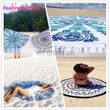 Wholesale Round Beach Mandala Tapestry Wall Hanging Custom Tapestry