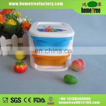 2 layers mini plastic storage drawers