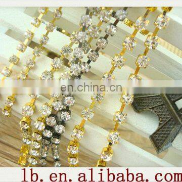 crystal diamond rhinestone cup chain , strass chain, MC chaton cup chain for cryrtal trimming