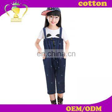 2016 Wholesale casual fashion child girls clothes for jumpsuit