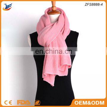 Europe Best Selling Scarf Knitted Plain Winter Scarf Larege Stock