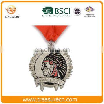 Die cut zinc alloy custom made color filled metal old sports muay thai medal