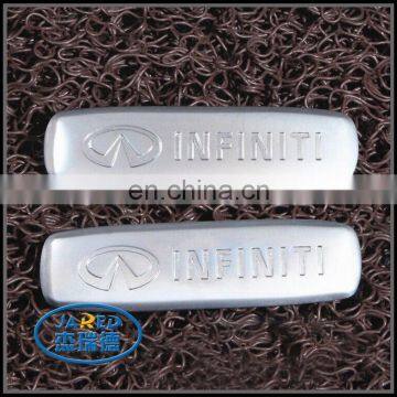 Custom cheap design metal foot tag for car mat