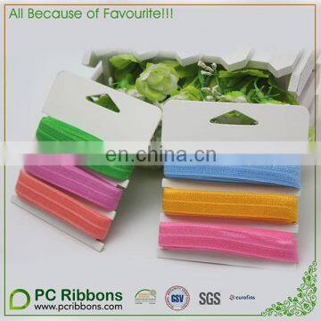 Retail package fold over elastic ribbons in factory price