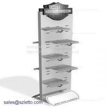 powder coated black metal cosmetic perfume exhibition display stands