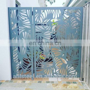 Decorative galvanized iron mesh fence gate for yard