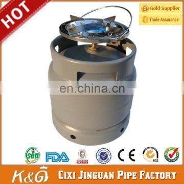 Factory Supply Ghana Nigeria 6kg Steel Material LPG Gas Cylinder with Gas Burner