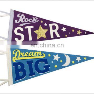 we can print logo on it felt pennant banner