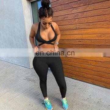 Wholesales Best Sellers Women Autumn Fitness Yoga Suit Ladies Solid Color Sportswear Fitness Clothing Set photo-5