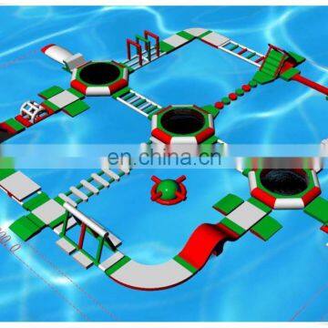 Aqua Park Equipment Aquapark 40m * 35m Plato 0.9mm PVC Inflatable Floating Water Park photo-2