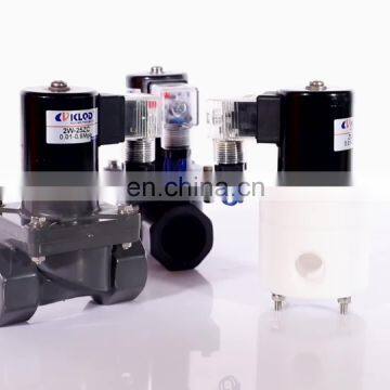 UPVC series solenoid valve flange valves for the general corrosive fluid