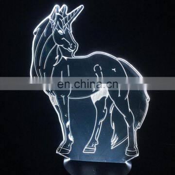 Cute Unicorn LED Night Light Animal Lamp Desk Table Decor For Children Party Bedroom Kids Gifts 3D Horse Lamp photo-7