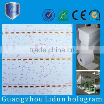 2015 Watermark and fiber paper security printing