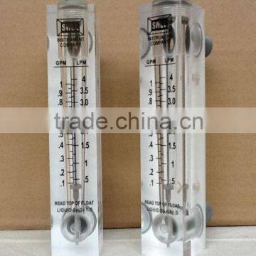 5GPM Water flow meter acrylic rotameter panel type
