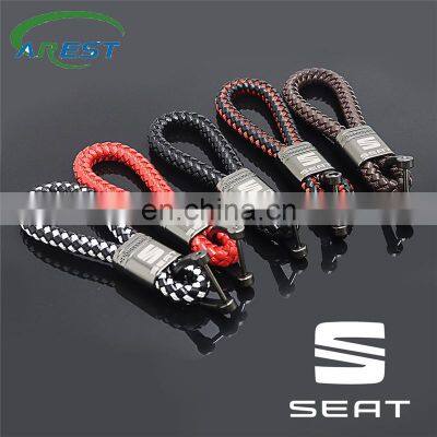 Car KeyChain Key ring High-Grade Hand Woven Leather key case