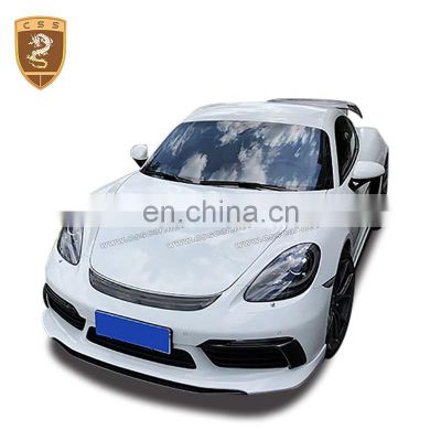 Good Fitment Tech Style Half Carbon Car Kits Side Skirts Front Lip Rear Wing Spoiler For Porsche Boxster 718 Body Kits