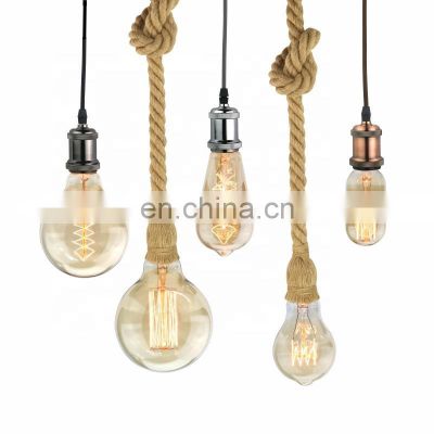 Vintage Lamp Holder Cord Set Socket Fabric Cable E27 Ceiling Rose Light Fitting For Hanging Light