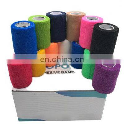 2020 Latest Medical Concumables Elastic Fiber and Non Woven Fiber Cohesive Bandage photo-2
