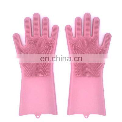 Silicone Gloves Scrubbed, Dish Scrubbing Glove, Magic Silicone Cleaning Gloves photo-5