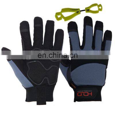 HDD In Stock men Red repair synthetic leather work protective multi purpose outdoor touch screen work gloves