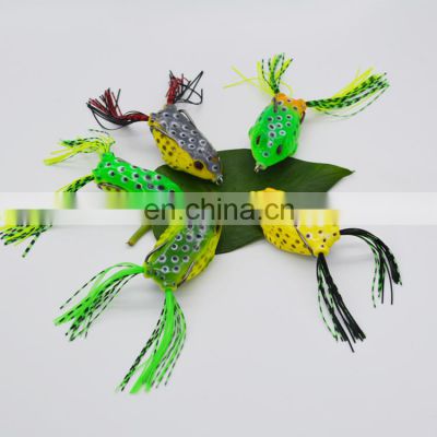 6cm 13g Fishing Soft Plastic Crankbaits Topwater Ray Snakehead Handmade Frog Lures