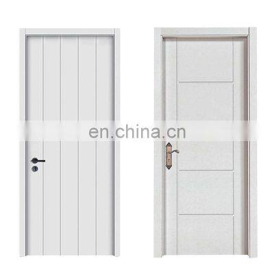 Foshan Factory Apartment Solid Core Modern Interior Design Wooden Door With Glass