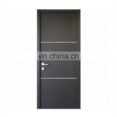 contemporary dark grey solid core interior prehung washroom doors commercial wooden flush door for offices