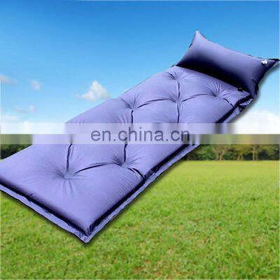Factory Supply Outdoor Inflatable Light Blue Sleeping Mattress Camping Sleeping Pad photo-5