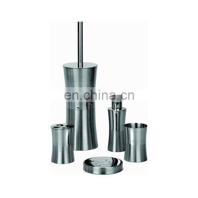 Modern Design Silver Bathroom Set Stainless Steel Bathroom Cleaning Accessories Set photo-2