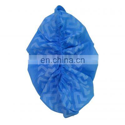 Disposable Medical Overshoes Blue Plastic Boot Covers With Elastic photo-3