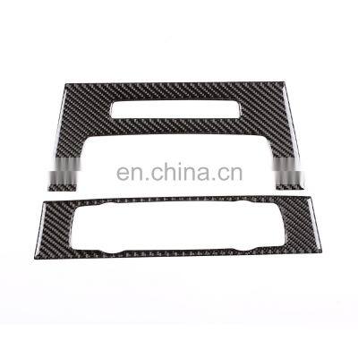 Carbon Fiber AC Air Conditioning CD Control Console Panel Trim Cover Frame for BMW 3 Series E90 E92 E93 2005-2012 Car Interior