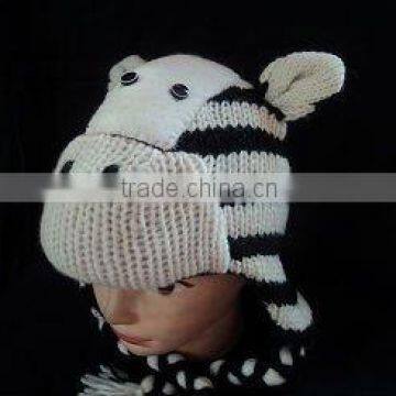 Zebra winter hat