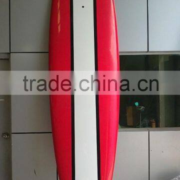 Moulded Bamboo Red and White Stripe Paddle Durable Light Weight SUP surfboard