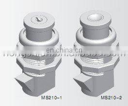 MS210 ZDC Matt Chrome Coated Tongue Cam Lock Marine Boxepush Button Sliding Door Cylinder Cabinet Cam Slam Lock photo-5