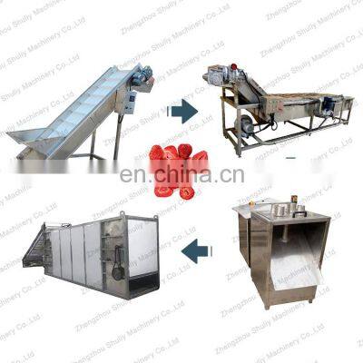 Automatic Strawberry Cleaning Drying Line Vegetable Drying Machine And Fruit Dryer Line