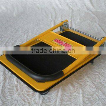 foldable yellow hand trolley transfer trolley on sale