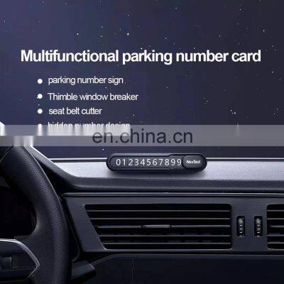 Nextool Multifunctional Parking Sign Built-in Seat Belt Cutter Thimble Window Breaker Magnetic Hidden Number Parking Card photo-3