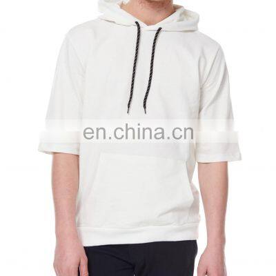 Best Selling Men Comfortable Half Sleeves Hoodies Collection Customized Design In Different Colors Available In Cheap Prices photo-4