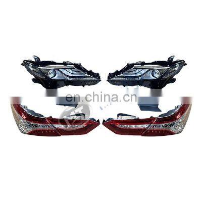 MAICTOP car accessories bodykit front light rear light for camry 2021 new model head light tail lamp headlight