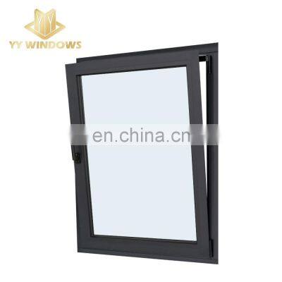 Factory custom design NFRC top rated impact resistant tilt and turn window high-end house aluminum hurricane tilt turn windows