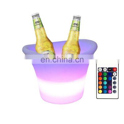 secchiello ghiaccio led Custom Logo LED Light Ice Bucket LED Bar Light Up Club Bar Cooler Ware Ice Bucket