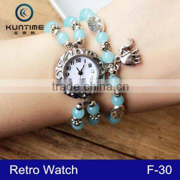 Wholesale Vintage Ladies Watch Pendant Retro Colorful Relojes for Women photo-3