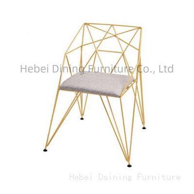 Hollow Gold Wire Chair With Soft Cushion DC-W03 photo-2