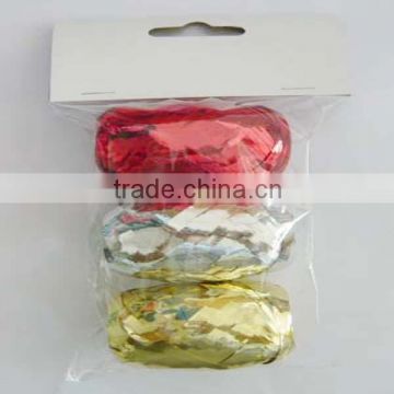 5mm width Solid Curling Ribbon Egg, Metallic Ribbon Roll, PP Gift Packaging Bow Spools